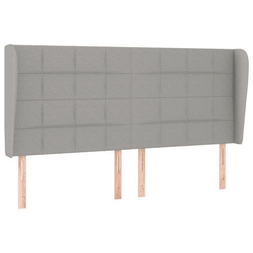 vidaXL Cabeceira cama c abas tecido 183x23x118128 cm cinzento-claro vidaXL Cabeceira cama c abas tecido 183x23x118128 cm cinzento-claro