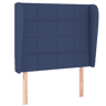 vidaXL Cabeceira de cama c abas tecido 93x23x118128 cm azul