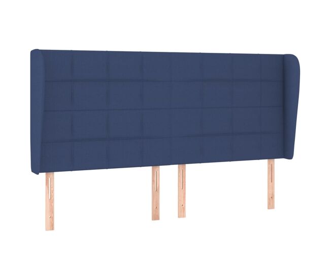 Vidaxl cabecero con orejas de tela azul 163x23x118/128 cm