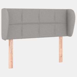 vidaXL Cabeceira de cama c abas tecido 83x23x7888 cm cinzento-claro