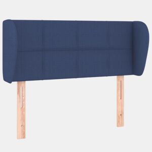 vidaXL Cabeceira de cama c abas tecido 83x23x7888 cm azul