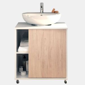 Móveis de banheiro com rodas para pia com pedestal Sinna 59 cm