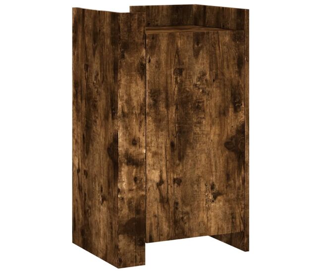 Vidaxl aparador de madera de ingeniería roble ahumado 45x35x75 cm
