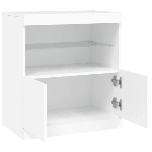 vidaXL Aparador com luzes LED 60x37x67 cm branco vidaXL Aparador com luzes LED 60x37x67 cm branco