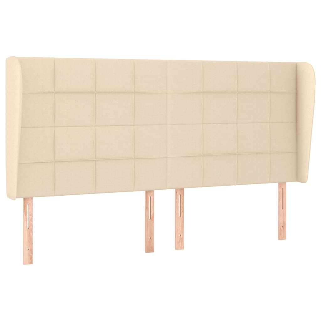 vidaxl cabecero con orejas de tela color crema 183x23x118128 cm