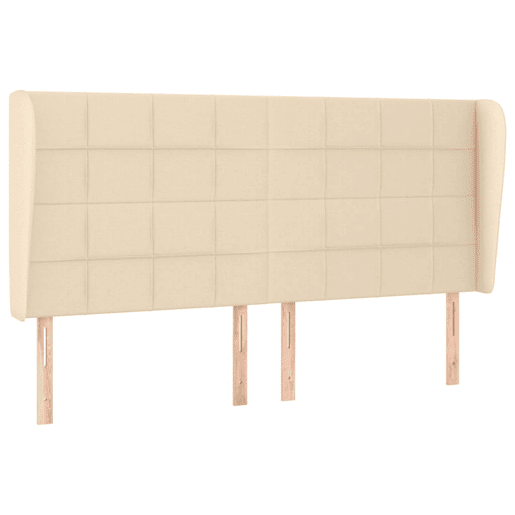 vidaXL Cabeceira de cama c abas tecido 183x23x118128 cm creme vidaXL Cabeceira de cama c abas tecido 183x23x118128 cm creme
