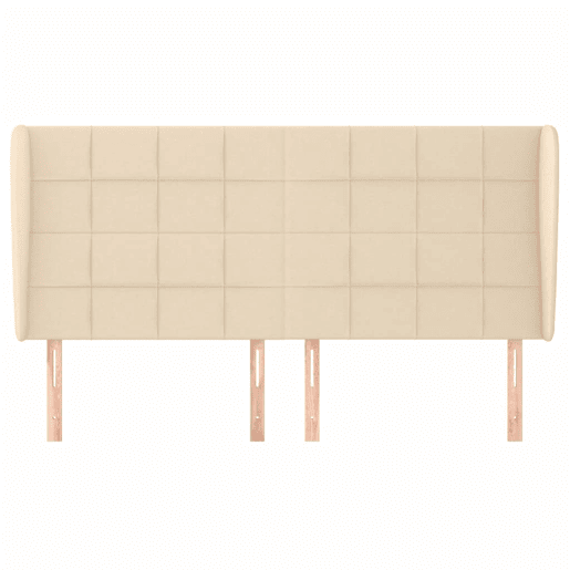 vidaXL Cabeceira de cama c abas tecido 183x23x118128 cm creme vidaXL Cabeceira de cama c abas tecido 183x23x118128 cm creme