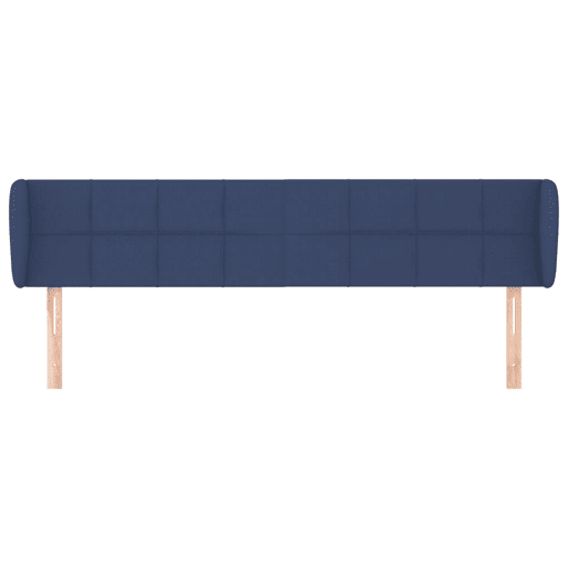 vidaXL Cabeceira de cama c abas tecido 163x23x7888 cm azul vidaXL Cabeceira de cama c abas tecido 163x23x7888 cm azul