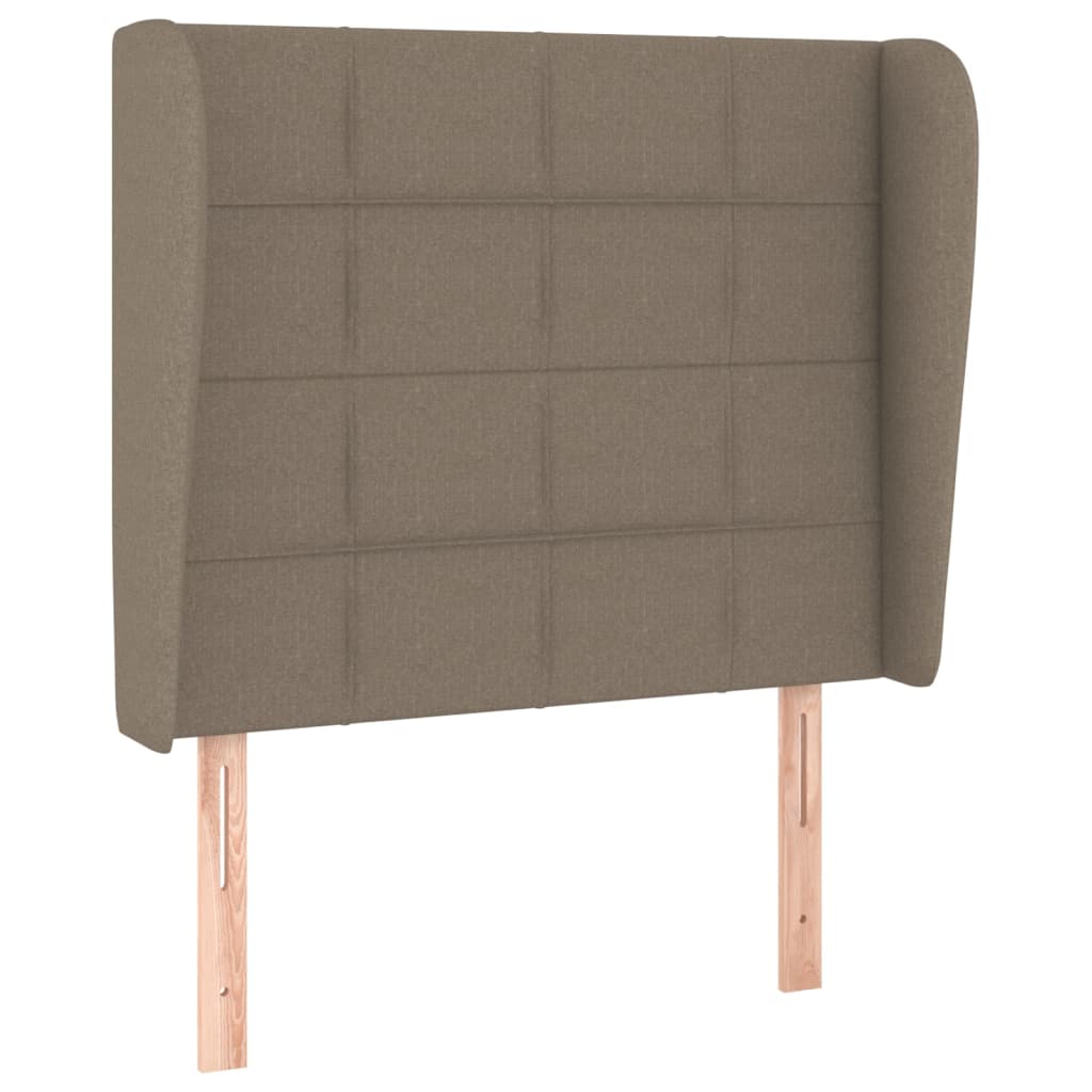 Vidaxl cabecero con orejas de tela gris taupe 83x23x118/128 cm