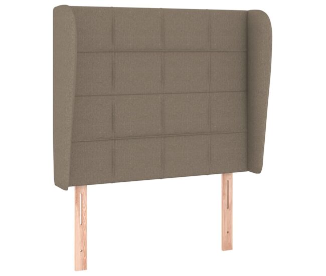 Vidaxl cabecero con orejas de tela gris taupe 83x23x118/128 cm