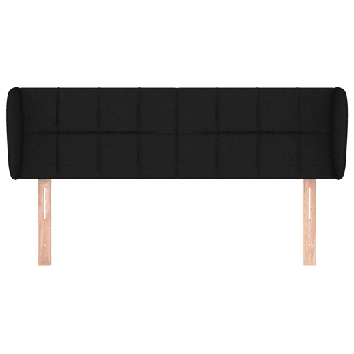 vidaXL Cabeceira de cama c abas tecido 147x23x7888 cm preto vidaXL Cabeceira de cama c abas tecido 147x23x7888 cm preto