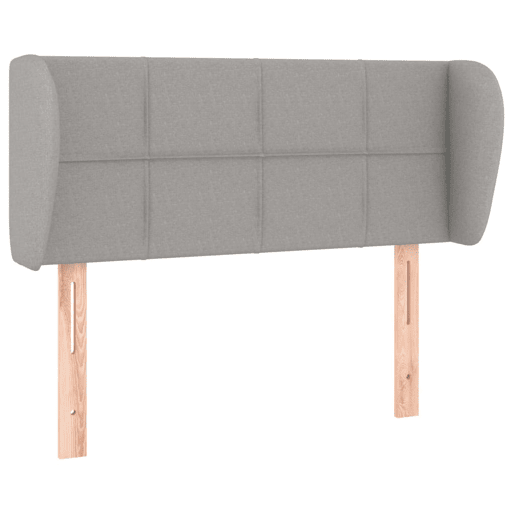 vidaXL Cabeceira de cama c abas tecido 103x23x7888 cm cinzento-claro vidaXL Cabeceira de cama c abas tecido 103x23x7888 cm cinzento-claro