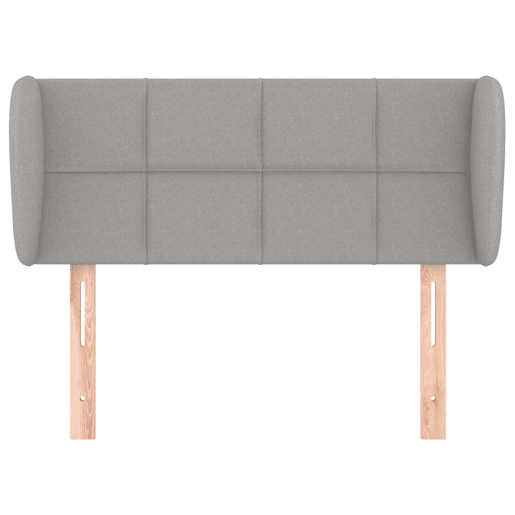 vidaXL Cabeceira de cama c abas tecido 103x23x7888 cm cinzento-claro vidaXL Cabeceira de cama c abas tecido 103x23x7888 cm cinzento-claro