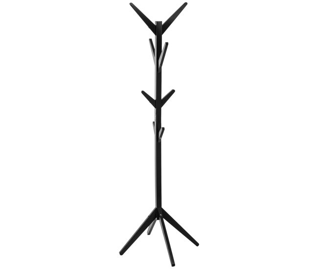Perchero de pie multiestancia con 8 colgadores color negro 173 cm