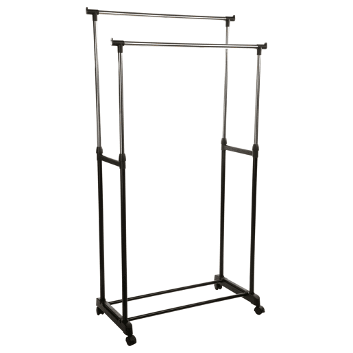 Icare Roupa Dupla Burro Com Rodas Preto 80x98-170 cm Icare Roupa Dupla Burro Com Rodas Preto 80x98-170 cm