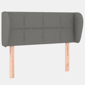vidaXL Cabeceira de cama c abas tecido 83x23x7888 cm cinzento-escuro