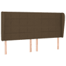 vidaXL Cabeceira cama c abas tecido 183x23x118128 cm castanho-escuro