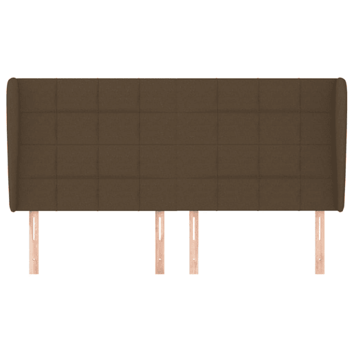 vidaXL Cabeceira cama c abas tecido 183x23x118128 cm castanho-escuro vidaXL Cabeceira cama c abas tecido 183x23x118128 cm castanho-escuro