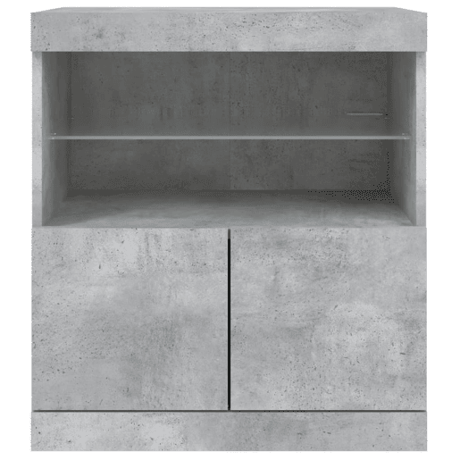 vidaXL Aparador com luzes LED 60x37x67 cm cinzento cimento vidaXL Aparador com luzes LED 60x37x67 cm cinzento cimento