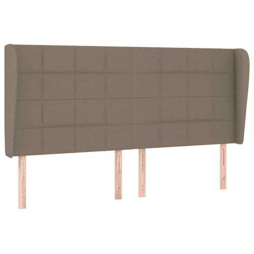 vidaXL Cabeceira cama abas tecido 203x23x118128 cm cinza-acastanhado vidaXL Cabeceira cama abas tecido 203x23x118128 cm cinza-acastanhado