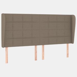 vidaXL Cabeceira cama abas tecido 203x23x118128 cm cinza-acastanhado
