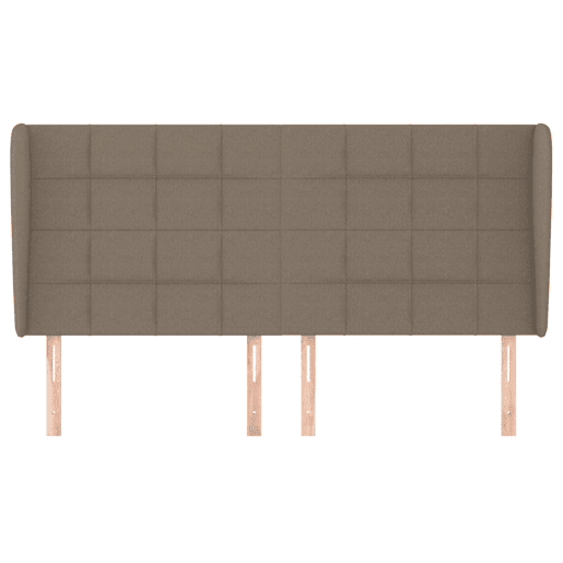 vidaXL Cabeceira cama abas tecido 203x23x118128 cm cinza-acastanhado vidaXL Cabeceira cama abas tecido 203x23x118128 cm cinza-acastanhado