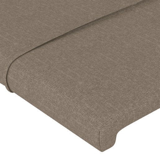 vidaXL Cabeceira cama abas tecido 203x23x118128 cm cinza-acastanhado vidaXL Cabeceira cama abas tecido 203x23x118128 cm cinza-acastanhado