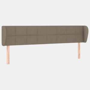 vidaXL Cabeceira cama abas tecido 163x23x7888 cm cinzento-acastanhado