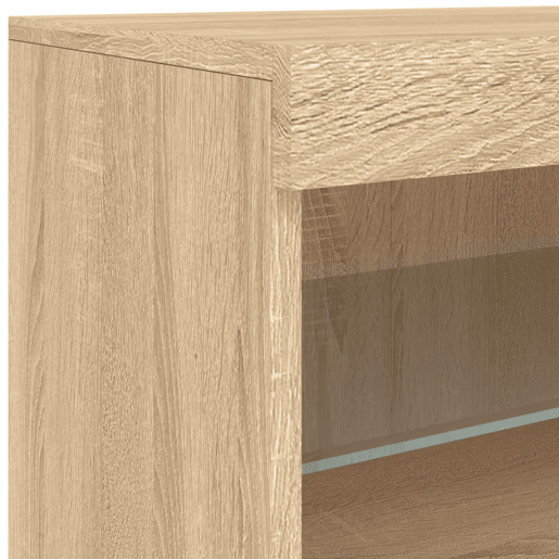 vidaXL Aparador com luzes LED 60x37x67 cm carvalho sonoma
