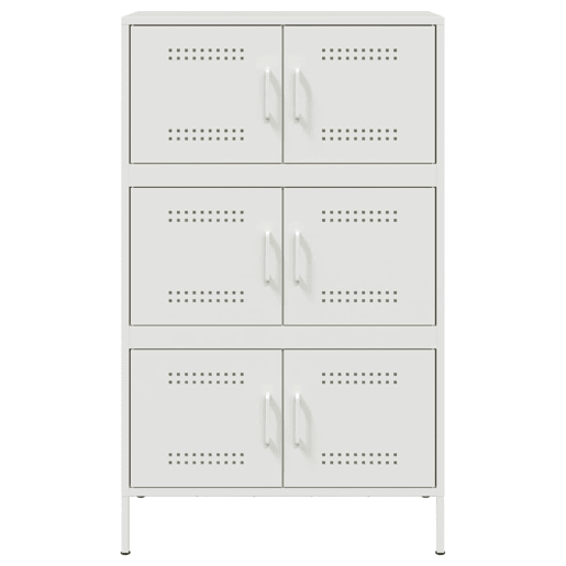 vidaXL Aparador alto 68x39x113 cm aço branco