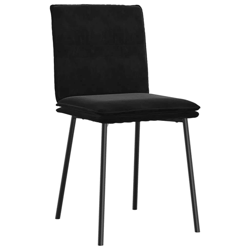 vidaXL Cadeiras de jantar 2 pcs veludo preto vidaXL Cadeiras de jantar 2 pcs veludo preto
