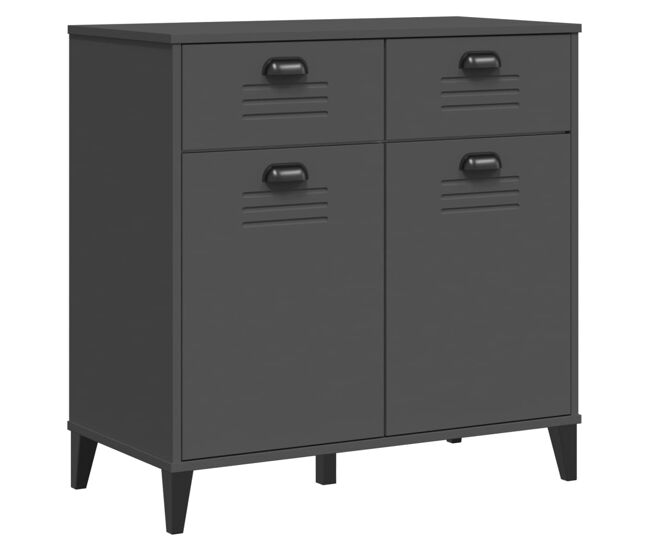 Vidaxl aparador viken madera de ingeniería gris antracita 80x40x80 cm