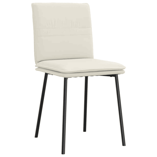vidaXL Cadeiras de jantar 2 pcs veludo cor creme vidaXL Cadeiras de jantar 2 pcs veludo cor creme