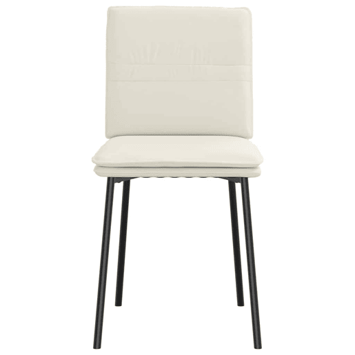 vidaXL Cadeiras de jantar 2 pcs veludo cor creme vidaXL Cadeiras de jantar 2 pcs veludo cor creme