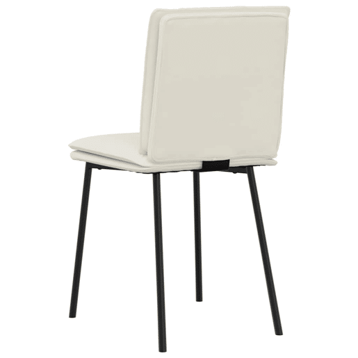 vidaXL Cadeiras de jantar 2 pcs veludo cor creme vidaXL Cadeiras de jantar 2 pcs veludo cor creme