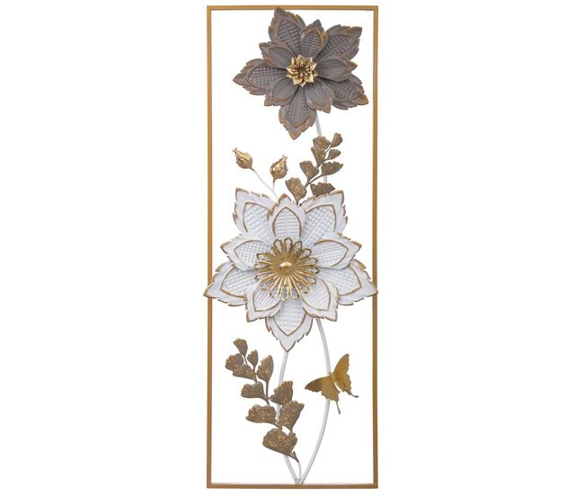 Mural decorativo de pared de metal 31,1x89,5x5,7