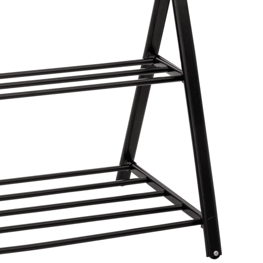 Artemis Burro Cabide Barra e Duas Prateleiras Preto 121x167 cm Artemis Burro Cabide Barra e Duas Prateleiras Preto 121x167 cm