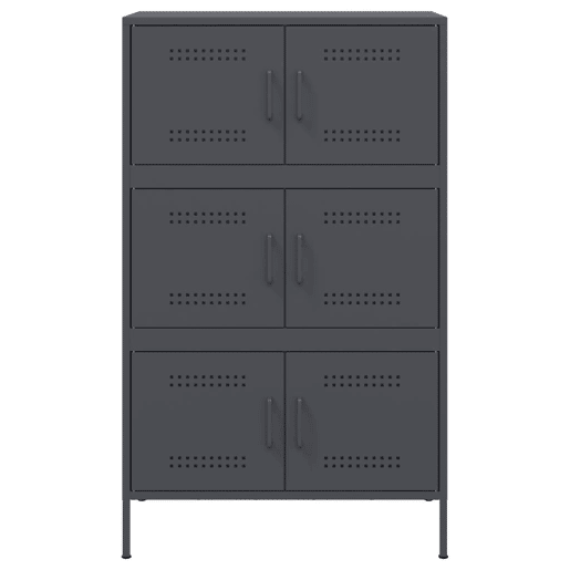 vidaXL Aparador alto 68x39x113 cm aço antracite