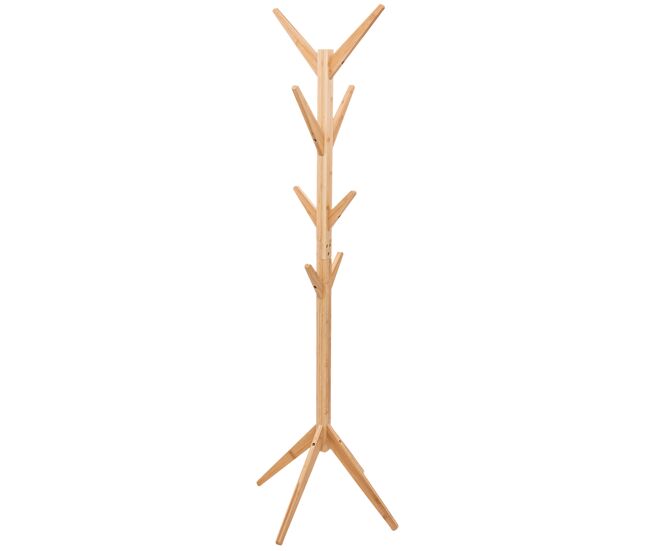 Perchero de pie arbre color roble claro multiestancias 178 cm