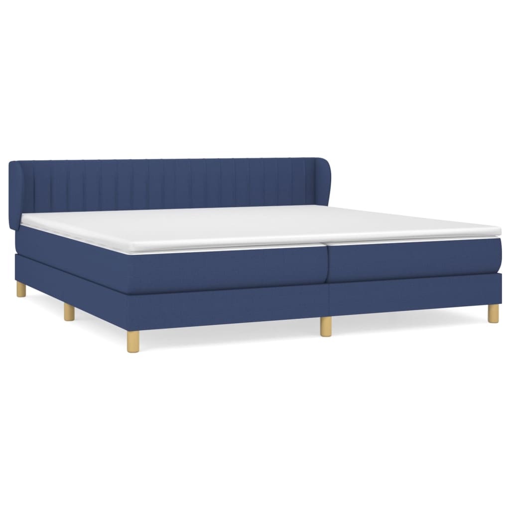 Cama box spring 200x200 Azul