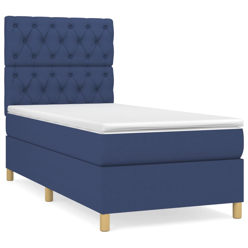 Cama box spring 80x200 Azul