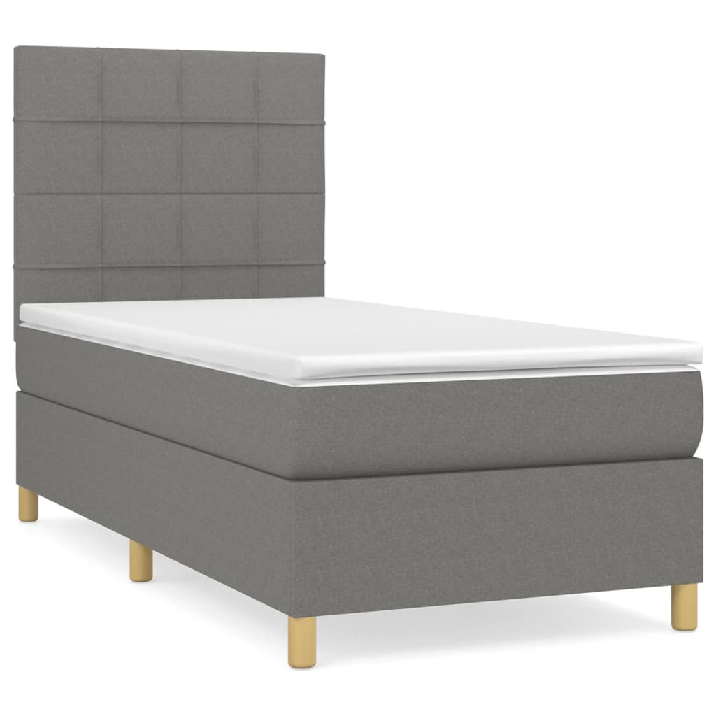Cama box spring 90x200 Gris Oscuro