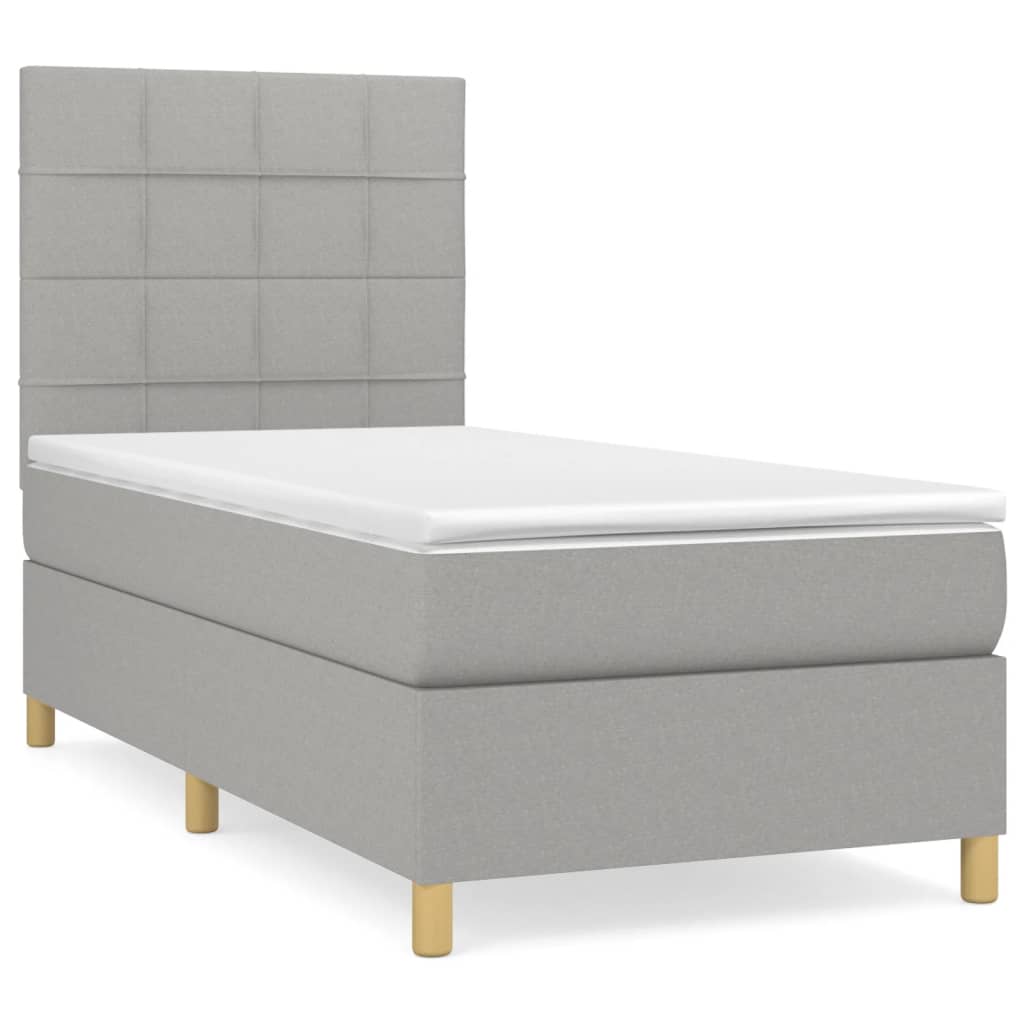Cama box spring 90x200 Gris