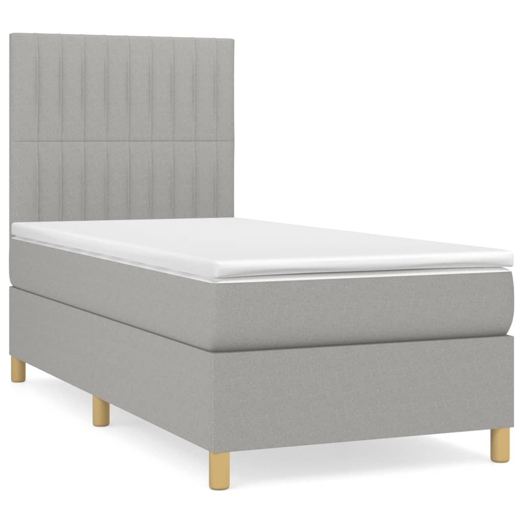 Cama box spring 100x200 Gris