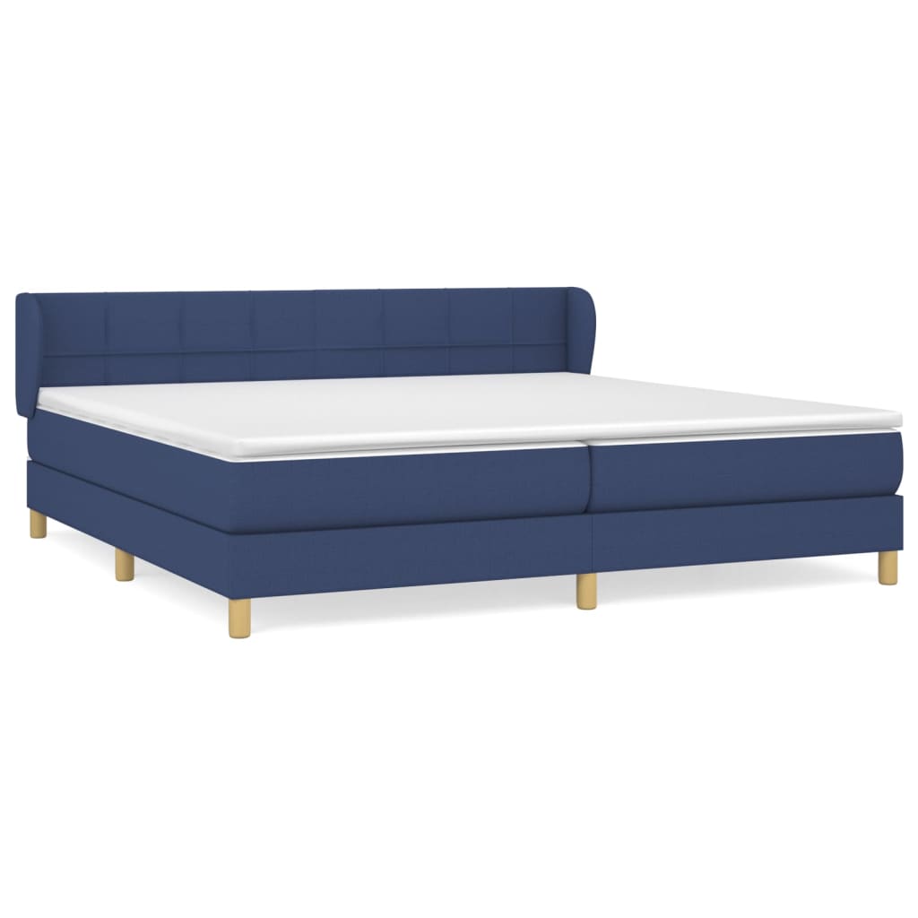 Cama box spring 200x200 Azul