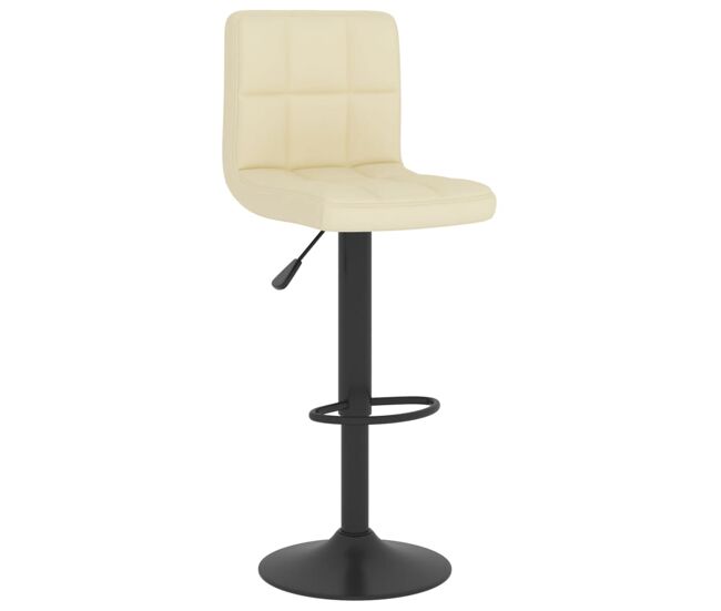 Vidaxl taburete de cocina de tela color crema