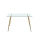 Mesa Cristal + 4 Sillas Comedor Salón Nórdico Mesa Cristal + 4 Sillas Comedor Salón Nórdico Gris