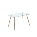 Mesa Cristal + 4 Sillas Comedor Salón Nórdico Mesa Cristal + 4 Sillas Comedor Salón Nórdico Gris