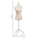 Maniquí de madera y espuma forrado de tela Maniquí de madera y espuma forrado de tela Beige