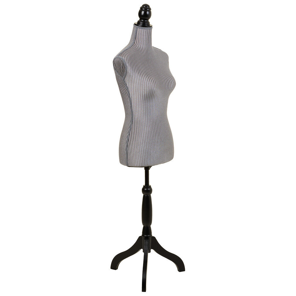 Maniquí de madera y espuma forrado de tela